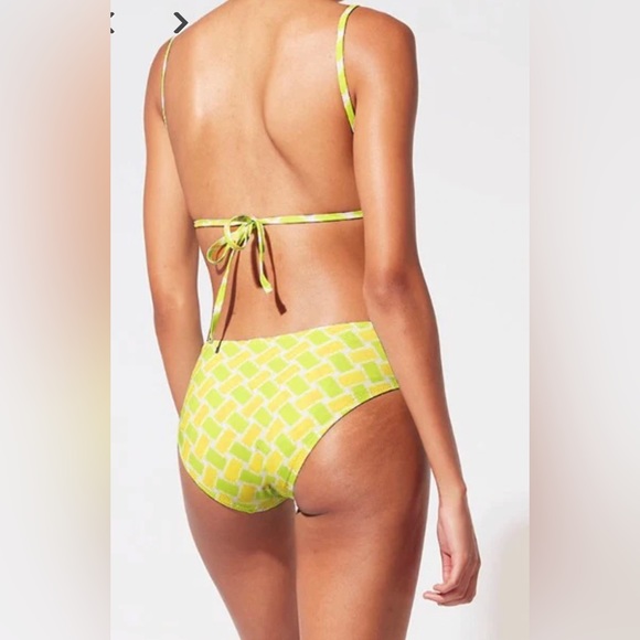 SOLID & STRIPED WITH TAGS Melissa One-Piece Swimsuit Pineapple Title - Picture 3 of 4